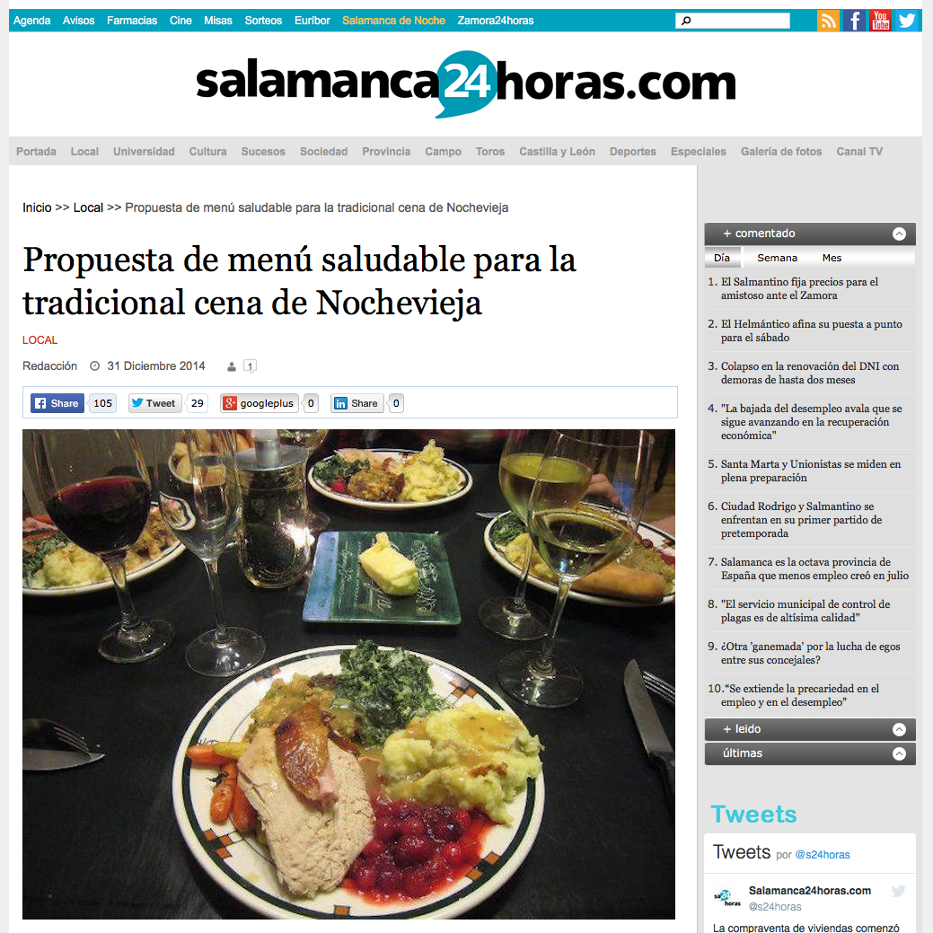 Propuesta de menú saludable para la tradicional cena de Nochevieja con Álvaro Smit